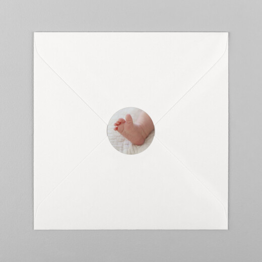 Stickers pour enveloppes naissance Photo blanc - Vue 2
