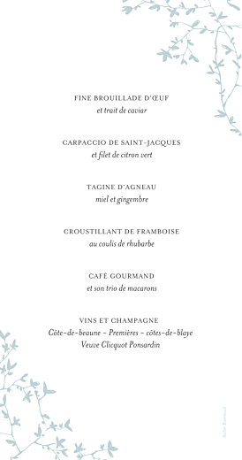 Menu de mariage Reflets dans l'eau vert - Page 2 Menu de mariage Reflets dans l'eau vert - Page 2