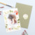 Stickers pour enveloppes naissance Fleurs aquarelle crème - Gamme