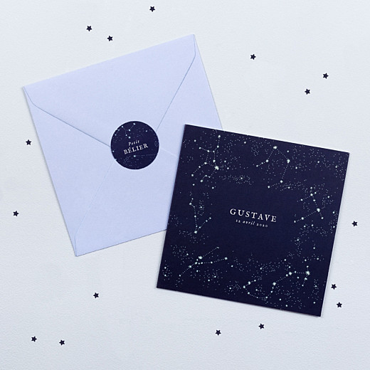 Stickers Naissance Univers bleu nuit - Gamme Stickers Naissance Univers bleu nuit - Gamme