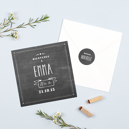 Stickers Naissance Ardoise noir - Gamme Stickers Naissance Ardoise noir - Gamme
