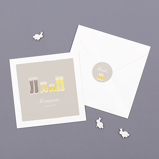 Stickers Naissance Balade jaune - Gamme Stickers Naissance Balade jaune - Gamme