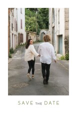 Save the Date Promesse bohème photo blanc Save the Date Promesse bohème photo blanc
