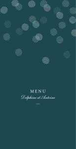 Menu de mariage Polka canard Menu de mariage Polka canard