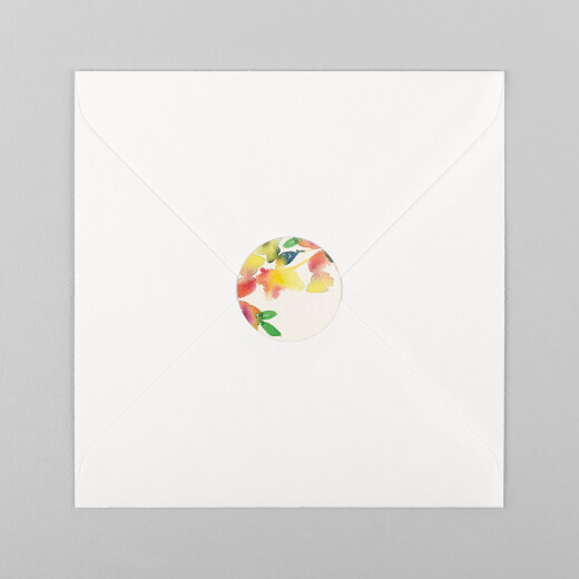 Stickers pour enveloppes mariage Bloom beige - Vue 2