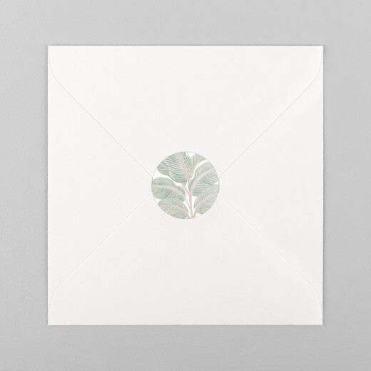 Stickers pour enveloppes mariage Equateur vert - Vue 2