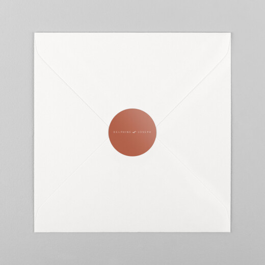 Stickers pour enveloppes mariage Manuscrit rouge - Vue 2