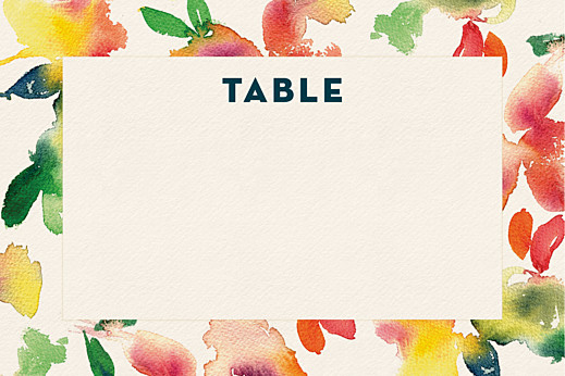 Marque-table mariage Bloom beige - Recto Marque-table mariage Bloom beige - Recto