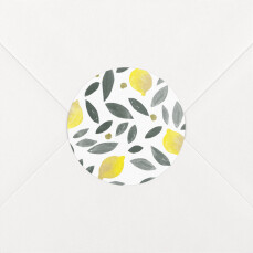 Stickers pour enveloppes mariage Palermo jaune et blanc