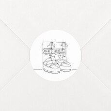 Stickers pour enveloppes mariage Promesse d'hiver blanc Stickers pour enveloppes mariage Promesse d'hiver blanc