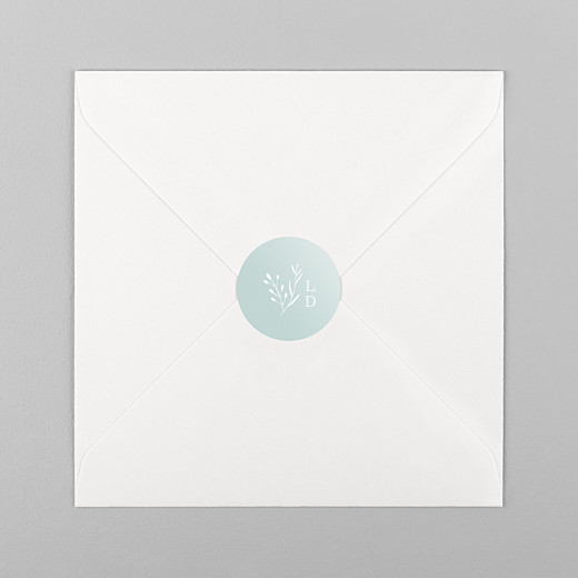 Stickers pour enveloppes naissance Fable bleu - Vue 1