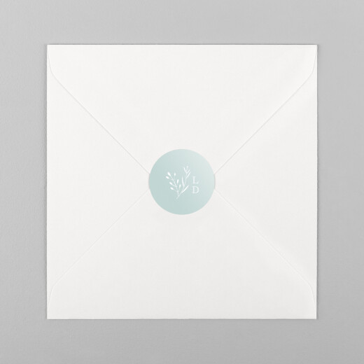 Stickers pour enveloppes naissance Fable bleu - Vue 2