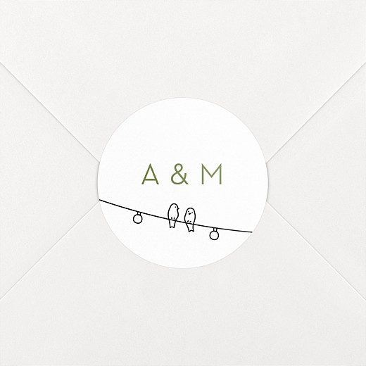 Stickers mariage Promesse bohème blanc - Vue 2 Stickers mariage Promesse bohème blanc - Vue 2