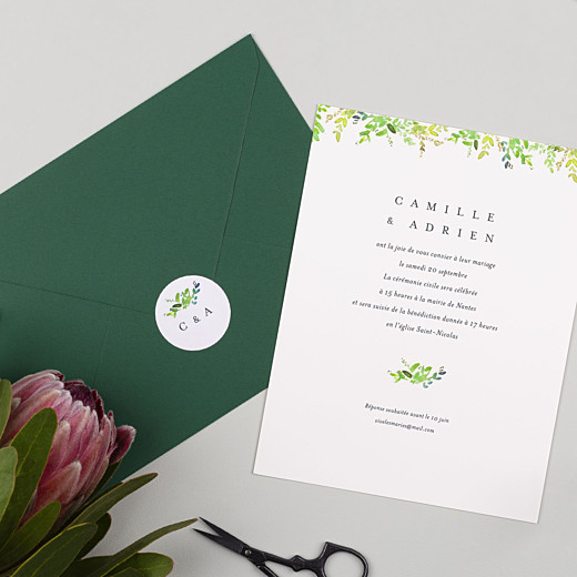 Stickers mariage Canopée vert - Gamme Stickers mariage Canopée vert - Gamme