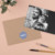 Stickers pour enveloppes mariage Merci bleu - Gamme