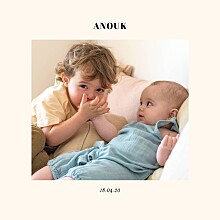 Faire-part de naissance Hors-champ beige
