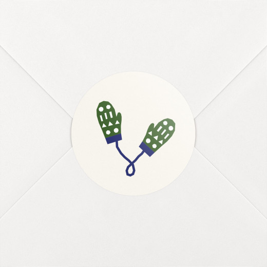Stickers pour enveloppes vœux Festif beige - Vue 1