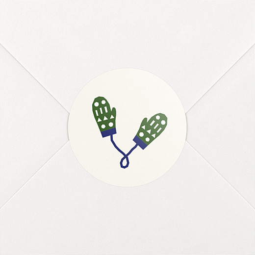 Stickers vœux Festif beige - Vue 2 Stickers vœux Festif beige - Vue 2