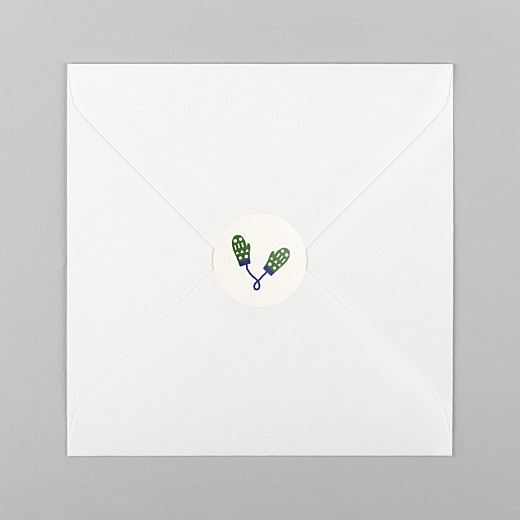 Stickers vœux Festif beige - Vue 1 Stickers vœux Festif beige - Vue 1