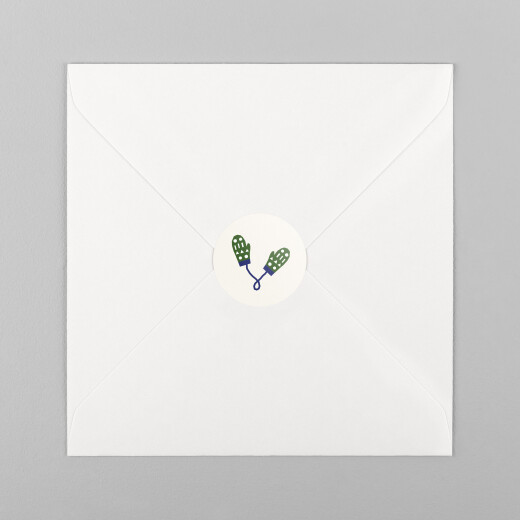 Stickers pour enveloppes vœux Festif beige - Vue 2