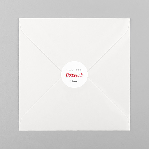 Stickers vœux Feuillage d'hiver blanc - Vue 1 Stickers vœux Feuillage d'hiver blanc - Vue 1