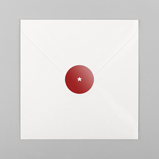 Stickers vœux Elégant étoile rouge - Vue 1 Stickers vœux Elégant étoile rouge - Vue 1
