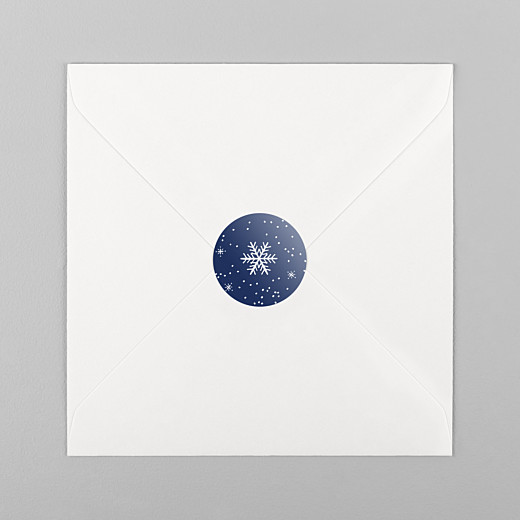 Stickers pour enveloppes vœux Merveilles d'hiver bleu - Vue 1