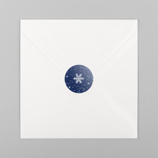 Stickers pour enveloppes vœux Merveilles d'hiver bleu - Vue 2