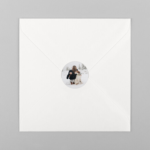 Stickers pour enveloppes vœux Photo blanc - Vue 2 Stickers pour enveloppes vœux Photo blanc - Vue 2