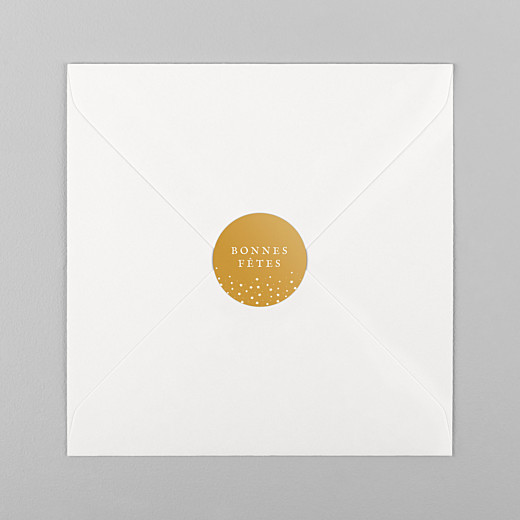 Stickers vœux Souvenir étoilé jaune - Vue 1 Stickers vœux Souvenir étoilé jaune - Vue 1