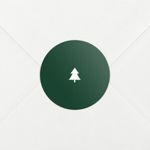 Stickers pour enveloppes vœux Elégant sapin vert