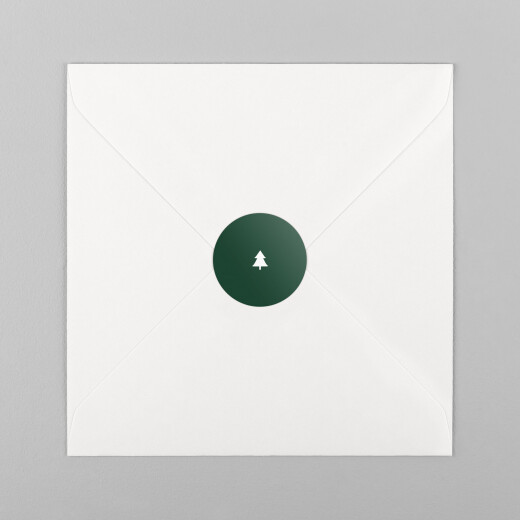 Stickers pour enveloppes vœux Elégant sapin vert - Vue 2