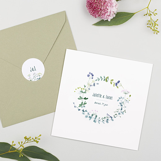 Stickers mariage Bouquet sauvage rose - Gamme Stickers mariage Bouquet sauvage rose - Gamme