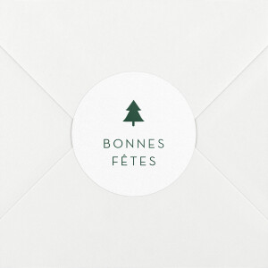 Stickers pour enveloppes vœux Elégant sapin vert