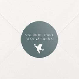 Stickers pour enveloppes vœux Village d'hiver sapin