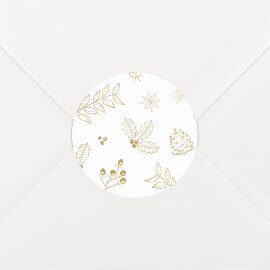 Stickers pour enveloppes vœux Dans mon jardin d'hiver ocre