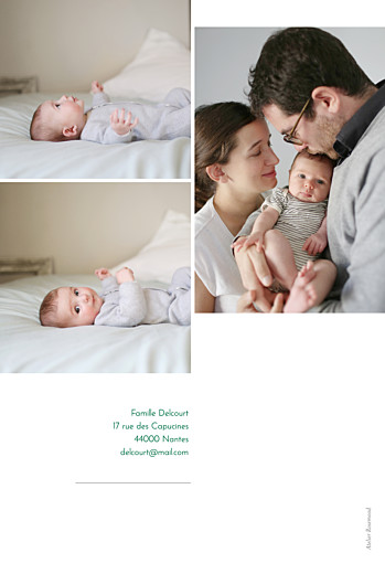 Faire-part de naissance Épuré 4 photos blanc - Page 2 Faire-part de naissance Épuré 4 photos blanc - Page 2
