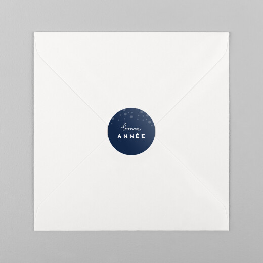 Stickers pour enveloppes vœux Mille flocons bleu - Vue 2
