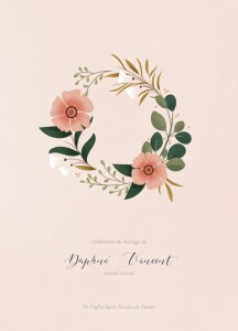 Couverture livret de messe mariage Daphné printemps