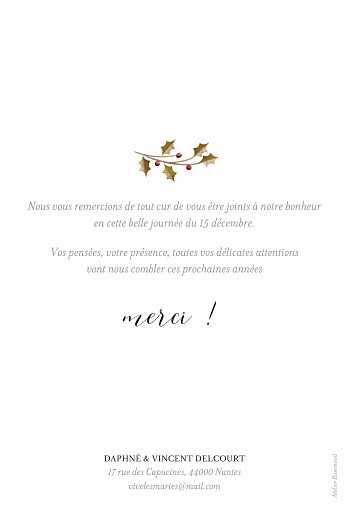 Carte de remerciement mariage Daphné hiver - Page 2 Carte de remerciement mariage Daphné hiver - Page 2