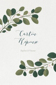 Carton réponse mariage Daphné portrait hiver