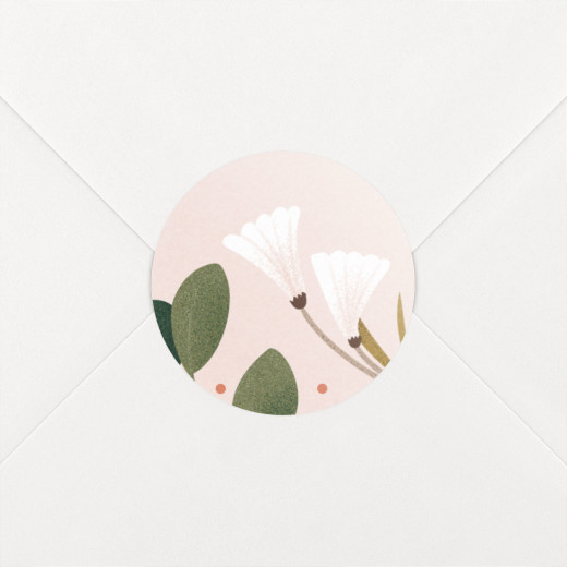 Stickers pour enveloppes mariage Daphné printemps - Vue 1
