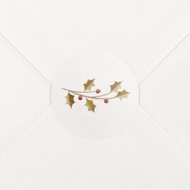 Stickers pour enveloppes vœux Daphné blanc