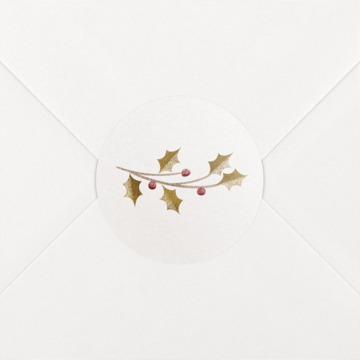 Stickers pour enveloppes vœux Daphné blanc - Vue 1