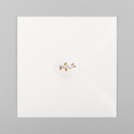 Stickers pour enveloppes vœux Daphné blanc - Vue 2