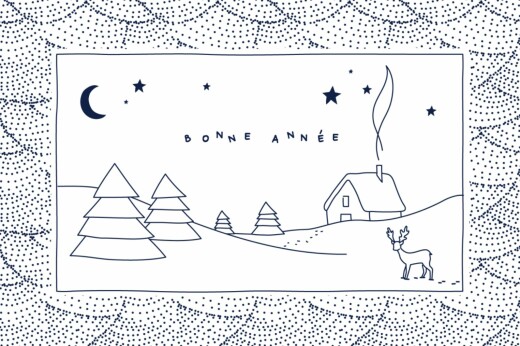 Carte de voeux Douce nuit photo bleu nuit Carte de voeux Douce nuit photo bleu nuit