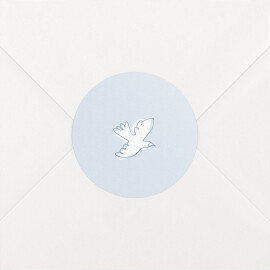 Stickers pour enveloppes baptême Allégresse bleu