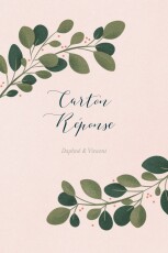 Carton réponse mariage Daphné portrait printemps