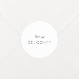 Stickers pour enveloppes vœux Simplement blanc