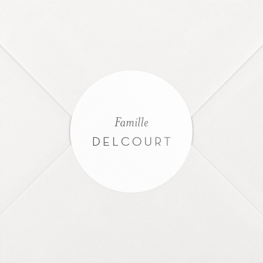 Stickers pour enveloppes vœux Simplement blanc - Vue 1